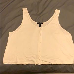 White crop tank top
